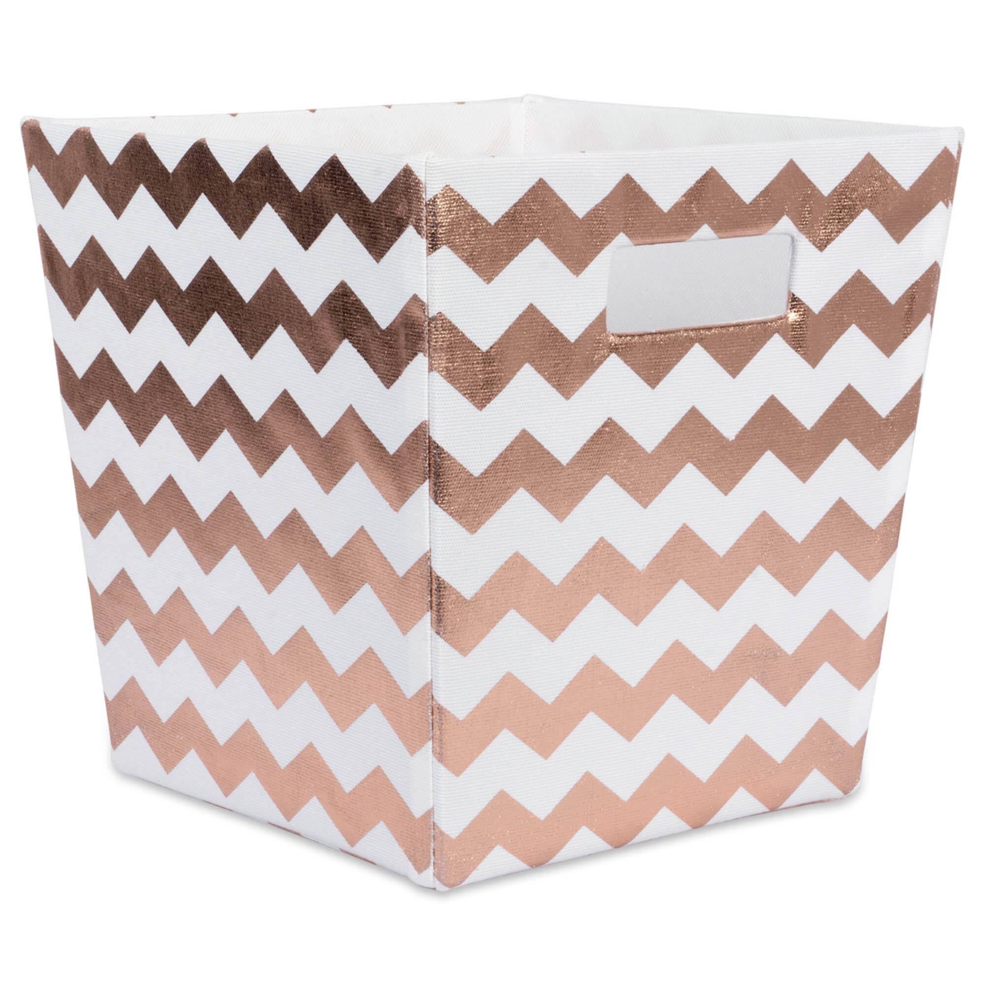 DII® 13" Trapezoid Polyester Chevron Storage Bin